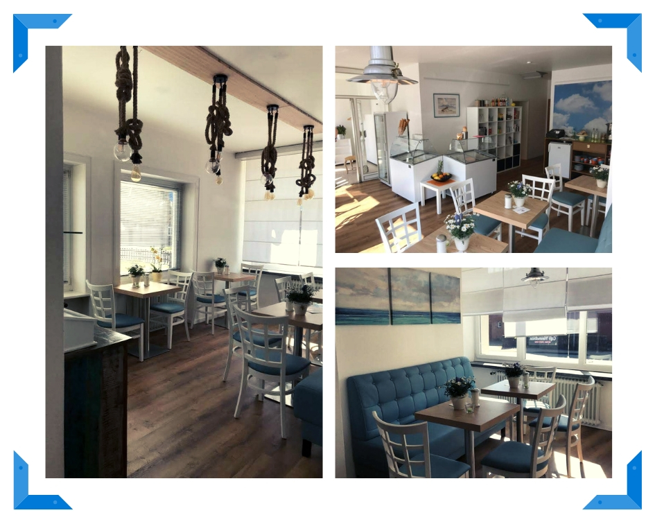 Café Himmelblau Collage Lokal Bilder Bilder aus dem Café, Inneneinrichtung